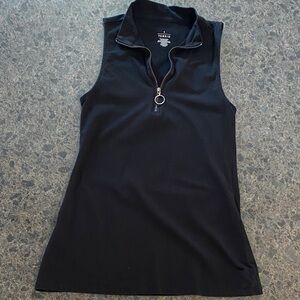 Torrid Black Zip-Up Tank Top